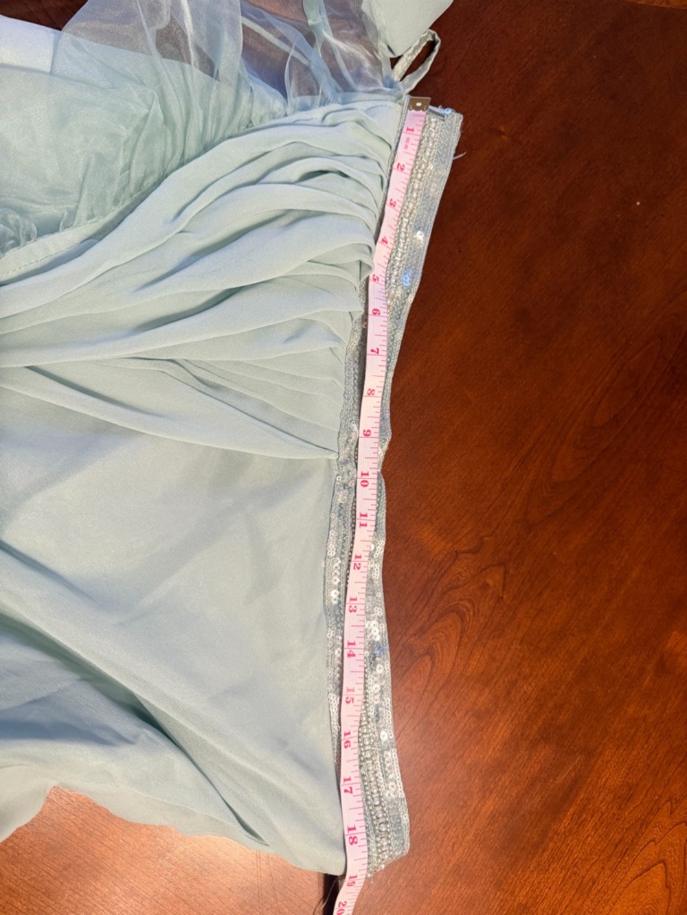 Light green lehenga sari - Picture 3 of 12